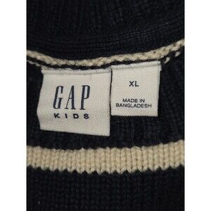 Gap Kids Girls Sweater‎ Soft Striped Oversized Navy Ivory